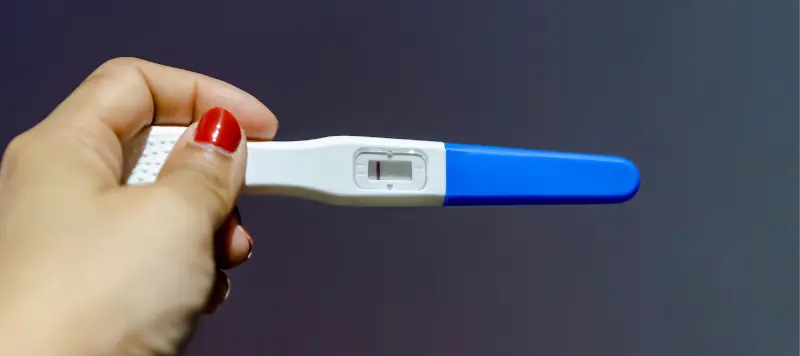 Negative pregnancy test.